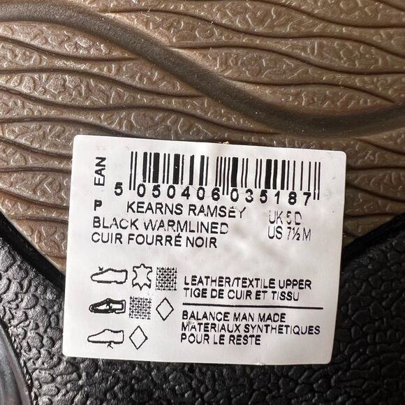 Clarks Leather Water Resistant Ankle Boots w/Faux Fur KEARNS RAMSEY Black - Picture 9 of 9